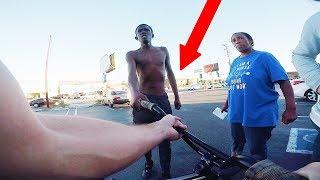 *FOOTAGE* THIS GUY TRIED TO STEAL MY BIKE! (BMX IN COMPTON)